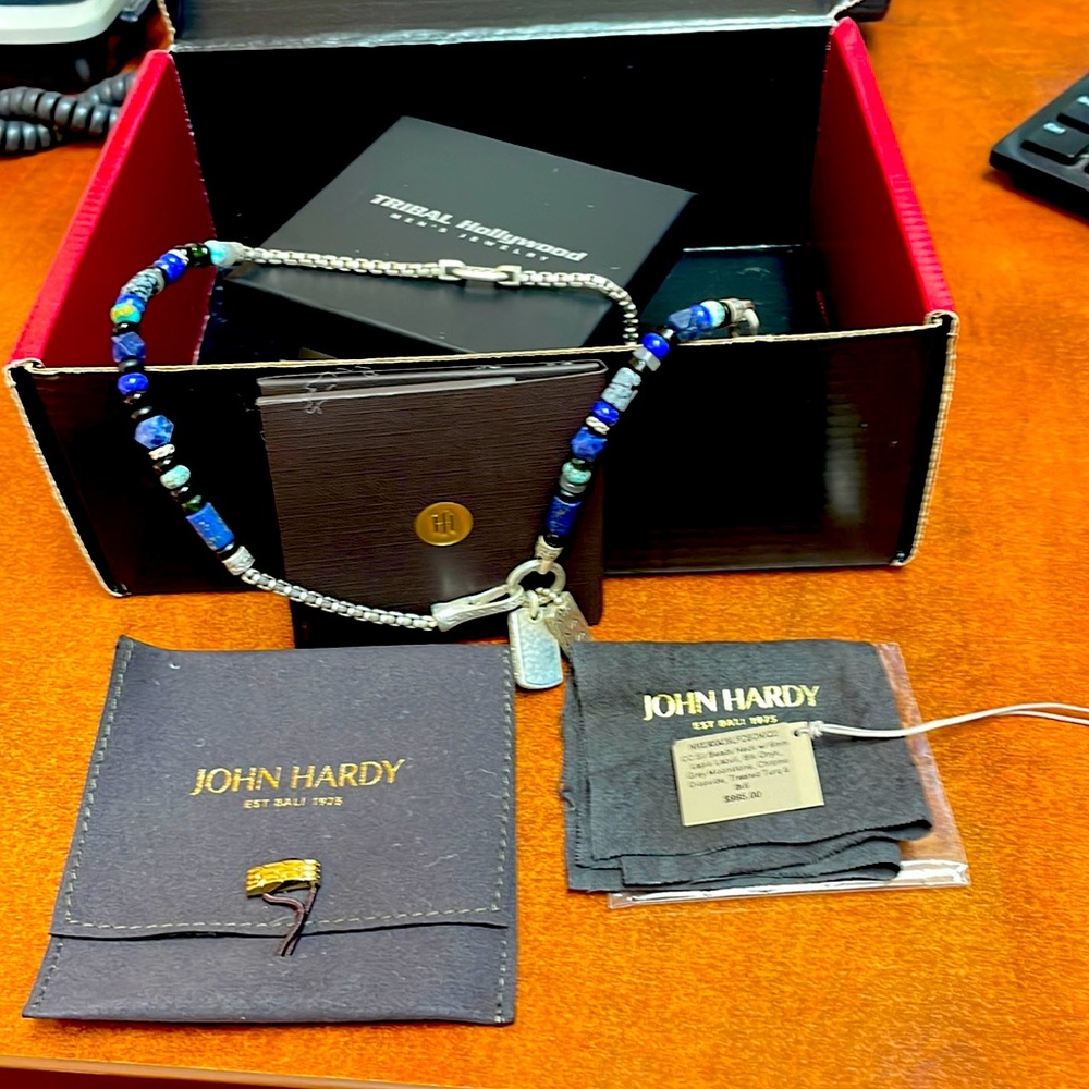 Men’s John Hardy Sterling Silver and beaded necklace